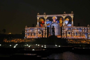 Delhi: Kveld på Akshardham med lysshow og lokal middag