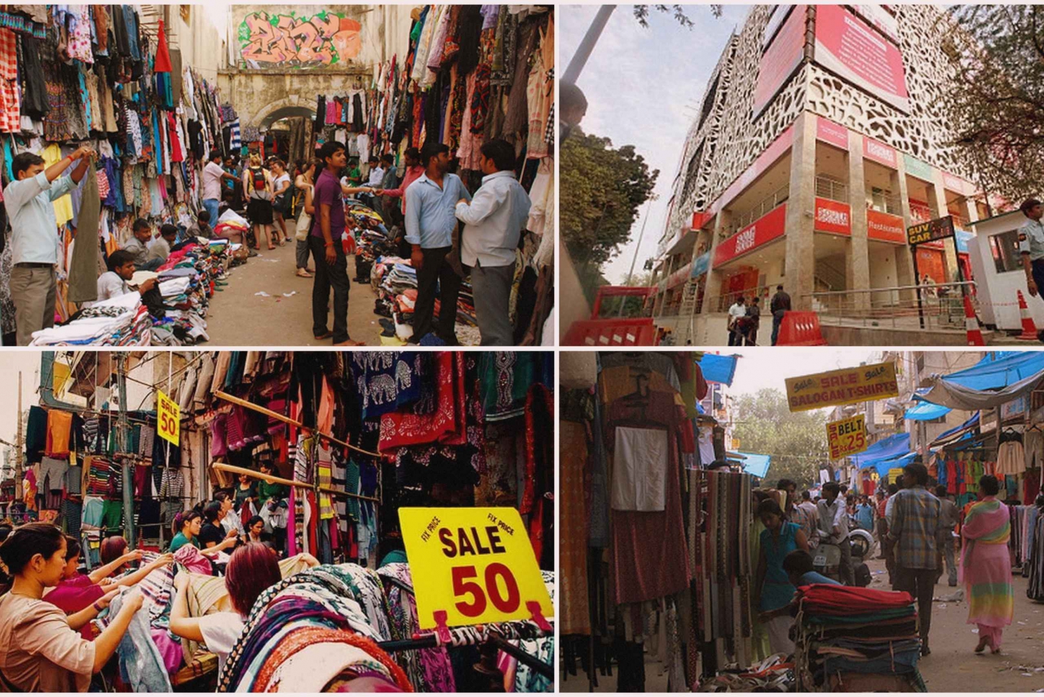 Delhi: Private Guided Shopping Tour in A/C car with transfer