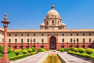 Delhi: privétour per auto langs spirituele bezienswaardigheden met lunch en entree