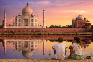 De Deli: Viagem de 1 dia ao Taj Mahal e ao Forte de Agra em comboio rápido