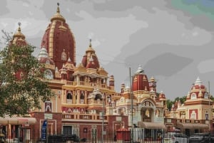 Delhin koko päivän opastettu temppeli- ja hengellisten maamerkkien kierros