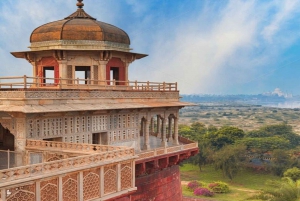 Visite nocturne de la ville d'Agra avec coucher de soleil sur le Taj Mahal et le Fort d'Agra