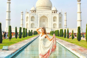 Fra Delhi: Express-tur med tog til Agra Fort og Taj Palace