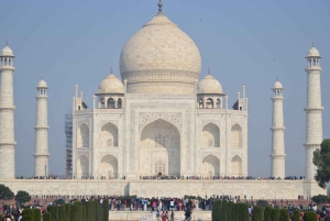 Delhin lentokentältä: Taj Mahal ja Agran linnoitus Yksityinen kiertoajelu