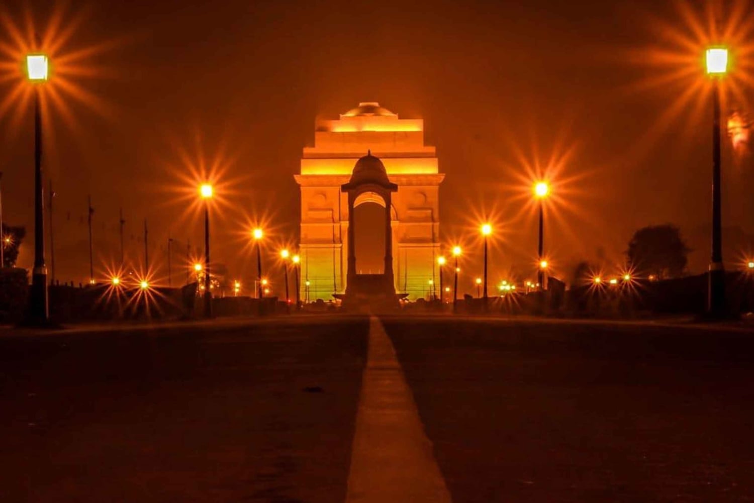 Från Delhi: Kvällstur med India Gate och Röda fortet