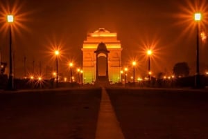 Från Delhi: Kvällstur med India Gate och Röda fortet