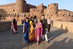 Delhi: Privat tur ved solopgang til Taj Mahal og elefantreservat