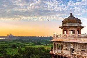 Da Delhi: Tour Premium del Taj Mahal e del Forte di Agra all'alba