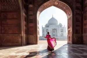 De Délhi: Excursão premium ao Taj Mahal e ao nascer do sol no Forte de Agra