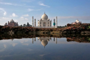 Da Delhi: Tour Premium del Taj Mahal e del Forte di Agra all'alba