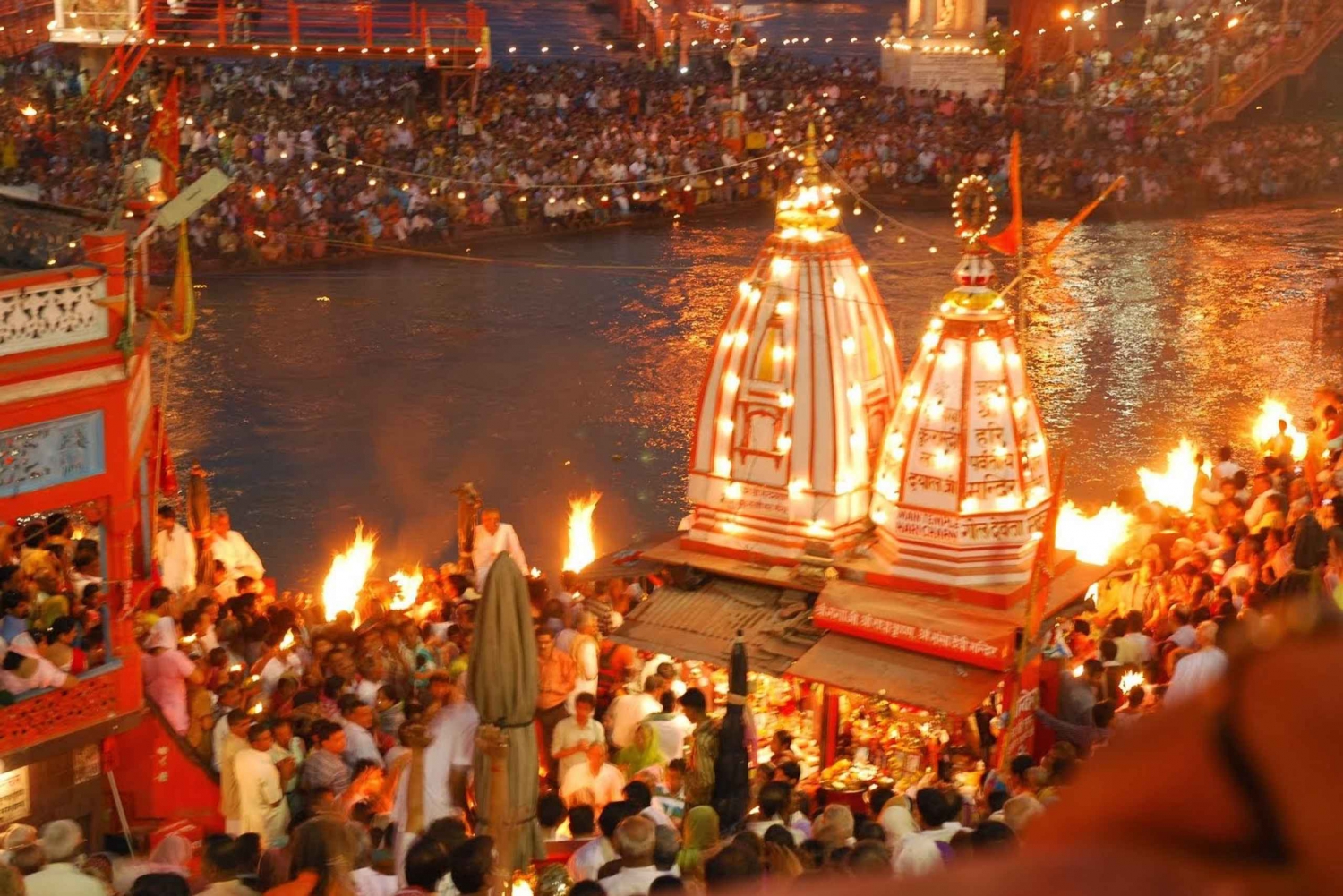 Depuis Delhi : Excursion privée d'une journée à Haridwar et Rishikesh