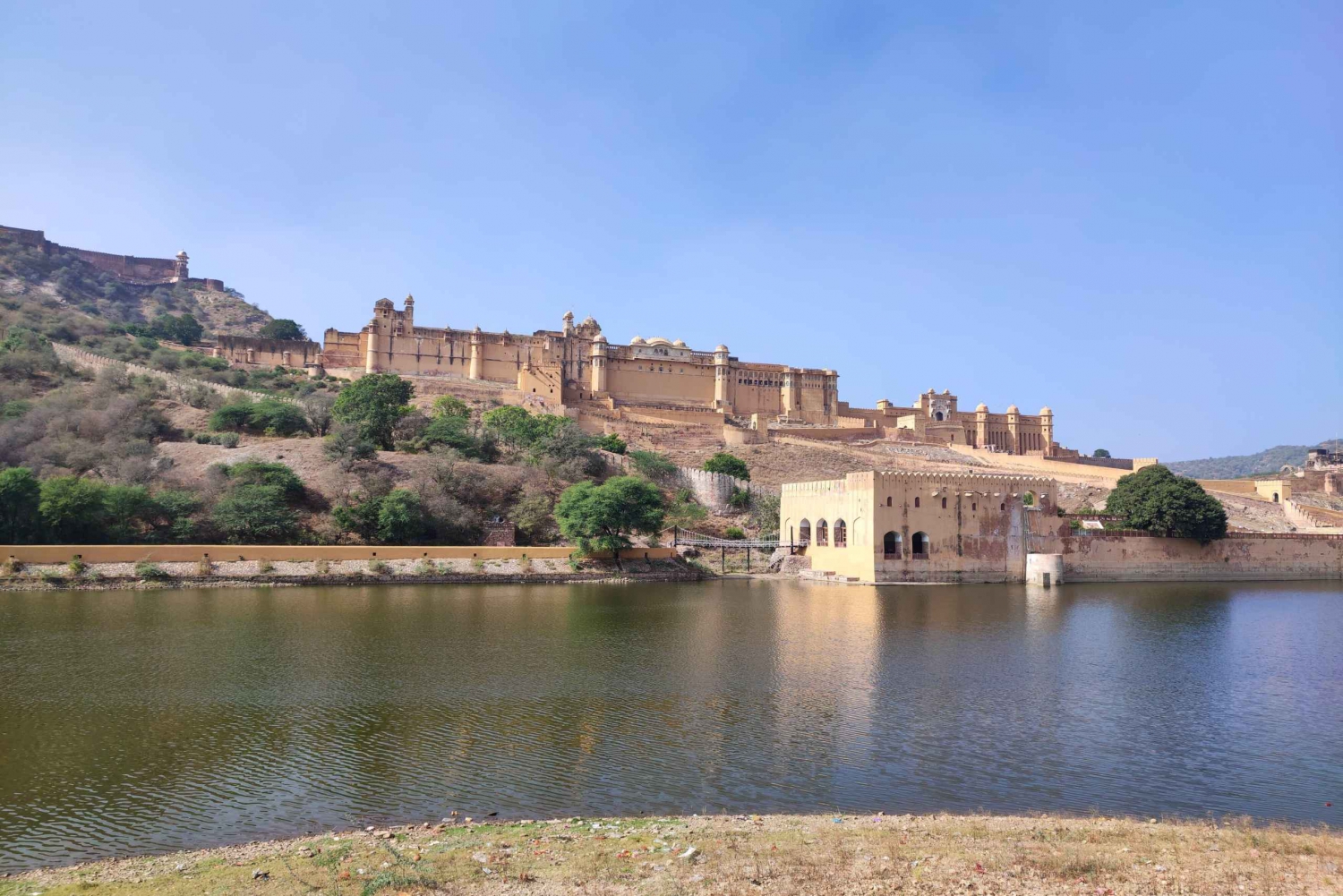 Au départ de Delhi : visite guidée privée de Jaipur et du fort d'Amber en voiture