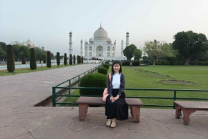 De Delhi: Tour particular de um dia pelo Taj Mahal com escala, de carro