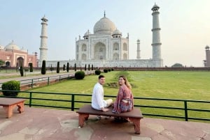 Au départ de Delhi : excursion privée d'une journée en voiture au Taj Mahal et à Agra