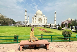 Desde Delhi: Excursión de un día privada al Taj Mahal, el Fuerte de Agra y el Bebé Taj