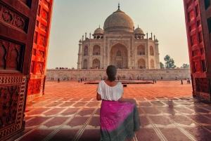 Delhistä: Yksityinen Taj Mahal & Agran linnoituksen auringonnousukierros