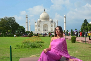 Da Delhi: Tour privato di un giorno del Taj Mahal con auto e autista