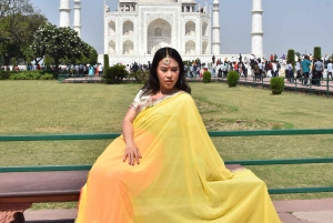 Depuis Delhi : Excursion privée d'une journée au Taj Mahal en train super rapide