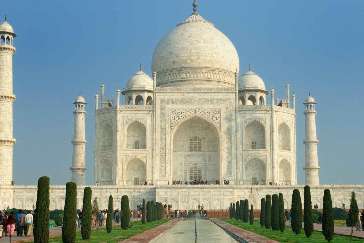 Au départ de Delhi : excursion privée au lever du soleil sur le Taj Mahal et au fort d'Agra