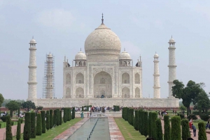 Au départ de Delhi : excursion privée au lever du soleil sur le Taj Mahal et au fort d'Agra