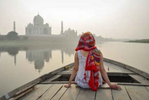 From Delhi: Same Day Taj Mahal & Agra Tour with Boat Ride