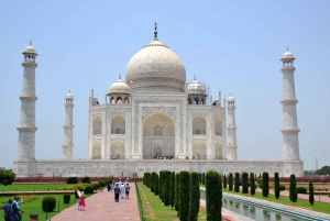 Desde Delhi: Excursión de un día al Taj Mahal y Agra con paseo en barco