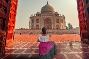 Fra Delhi: Skip-the-line Taj Mahal og Agra Fort dagsudflugt