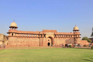 Depuis Delhi : visite guidée du Taj Mahal au lever du soleil en voiture avec guide officiel