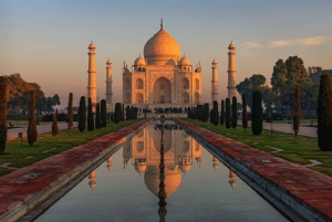 Fra New Delhi: Taj Mahal soloppgangstur og elefantliv