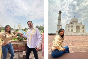 Depuis Delhi : Excursion d'une journée au Taj Mahal et à Agra en train Gatimaan