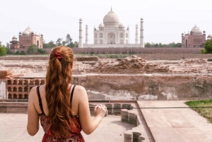 Depuis Delhi : visite du Taj Mahal, du fort d'Agra et de Baby Taj en voiture