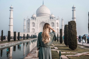 Da Delhi: Tour di un giorno del Taj Mahal e del Forte di Agra in auto