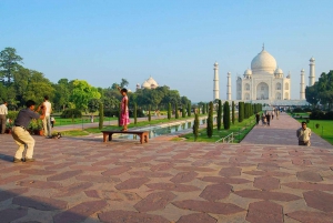 Från Delhi: Taj Mahal och Agra Fort heldagsutflykt med bil