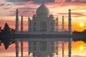 Från Delhi: Taj Mahal och Agra Fort heldagsutflykt med bil