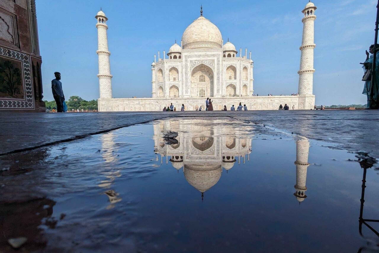 De Délhi: Excursão ao Taj Mahal ao nascer do sol com café da manhã ou bebidas