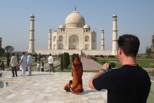 Fra Delhi: Taj Mahal Sunrise & Agra Fort privat tur