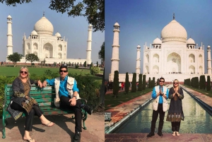 Fra Delhi: Taj Mahal Sunrise & Agra Fort privat tur