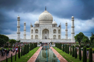 Vanuit Delhi: Taj Mahal Zonsopgang en Agra Fort Privé Dagtrip