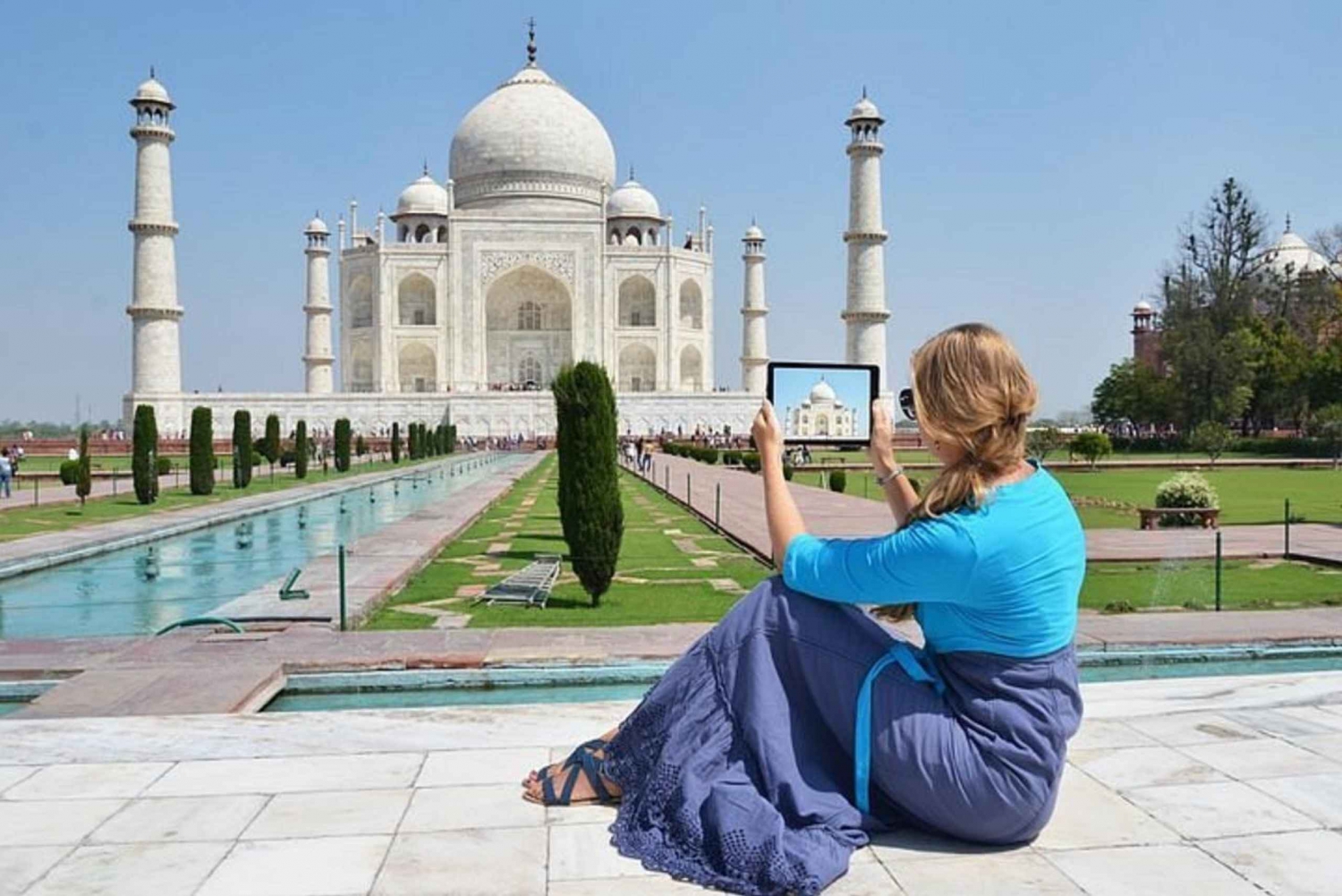 Fra Delhi: Taj Mahal soloppgang og Agra Fort-tur med guide