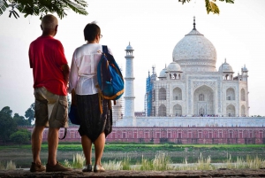 Vanuit Delhi: Taj Mahal Zonsopgang en Wandeltour door Oud Delhi