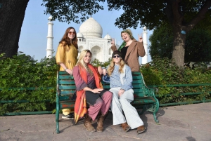 Ab Delhi: Taj Mahal Sunrise Tour mit Elefantenschutz