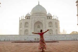 Depuis Mumbai : Visite du Taj Mahal et du Fort d'Agra avec vol le même jour