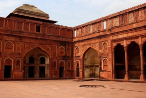 Depuis Mumbai : Visite du Taj Mahal et du Fort d'Agra avec vol le même jour