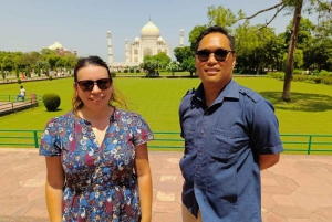 Au départ de New Delhi : visite guidée du Taj Mahal au lever du soleil et du fort d'Agra