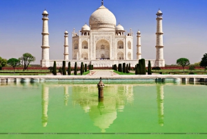 Au départ de New Delhi : visite guidée du Taj Mahal au lever du soleil et du fort d'Agra