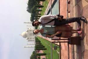 Depuis New Delhi : Excursion privée d'une journée au Taj Mahal et au Fort d'Agra