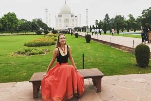 Depuis New Delhi : visite privée du Taj Mahal et du Fort d'Agra en voiture