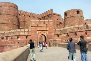 Depuis New Delhi : visite privée du Taj Mahal et du Fort d'Agra en voiture