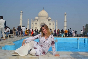 Vanuit New Delhi: Taj Mahal en Elephant Conservation Centre