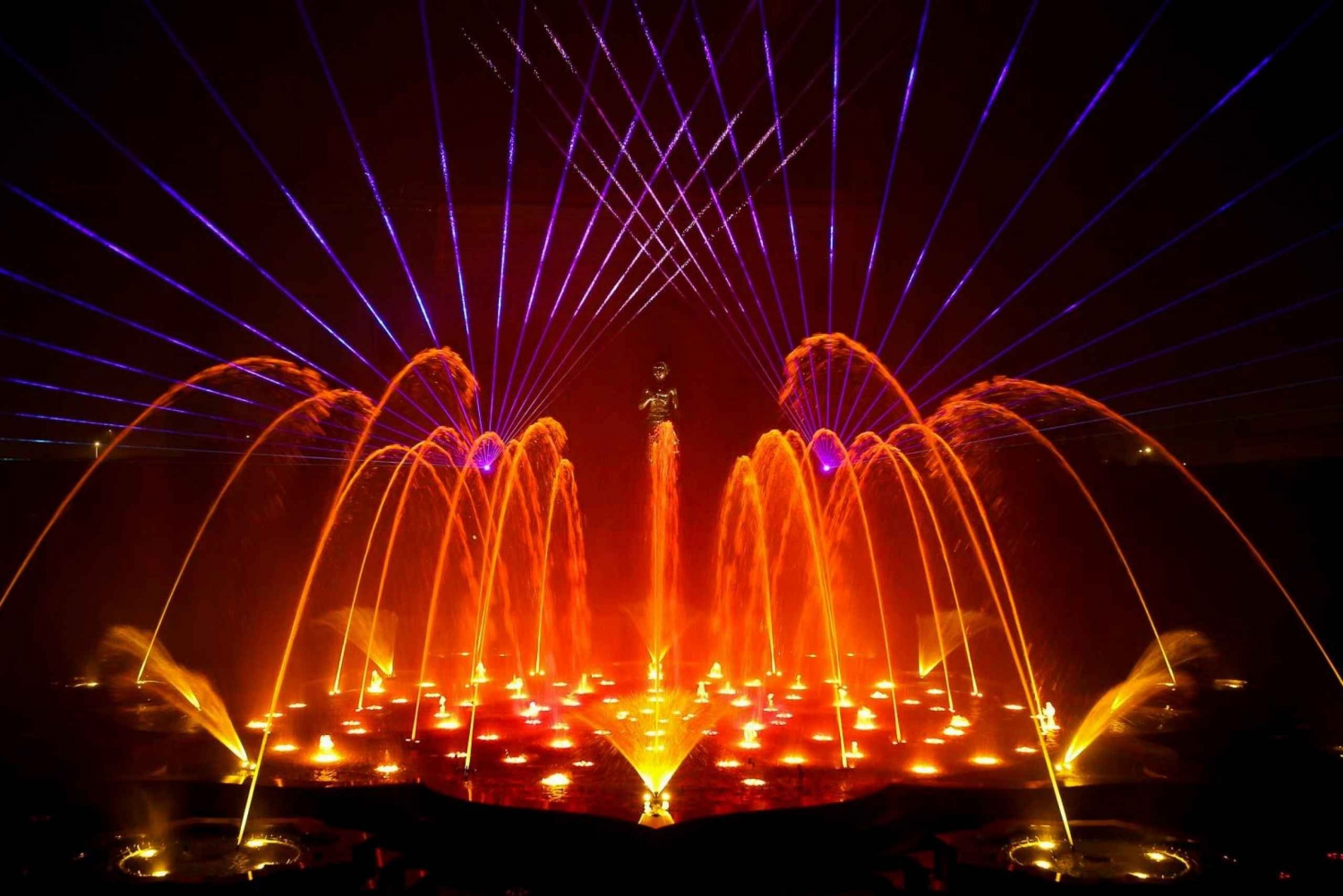 New Delhi: Akshardham Tentoonstelling, Licht- en Watershow Tour